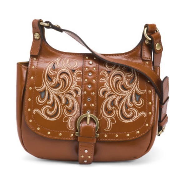 Patricia Nash Luxe Saddle Embroidered Crossbody Bag - Picture 4 of 6